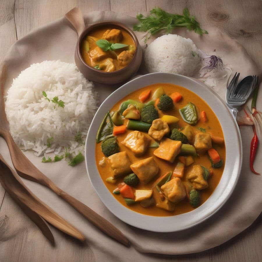 Hearty Vegetable & Fish Curry